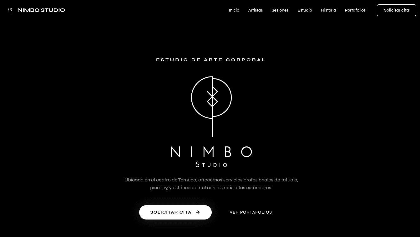 Nimbo Studio - Plataforma SaaS de Gestión y Reservas para Estudios de Tatuaje